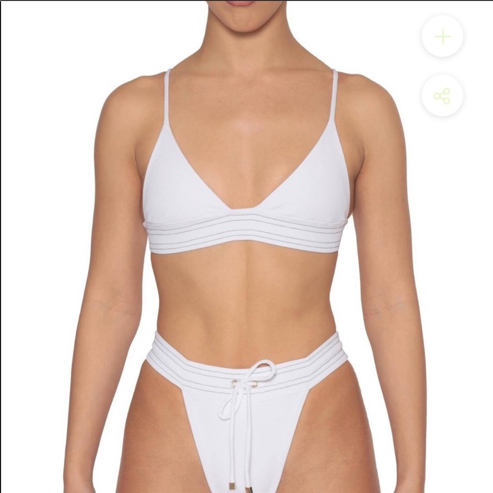 NWT Heart of Sun Swim White Bikini